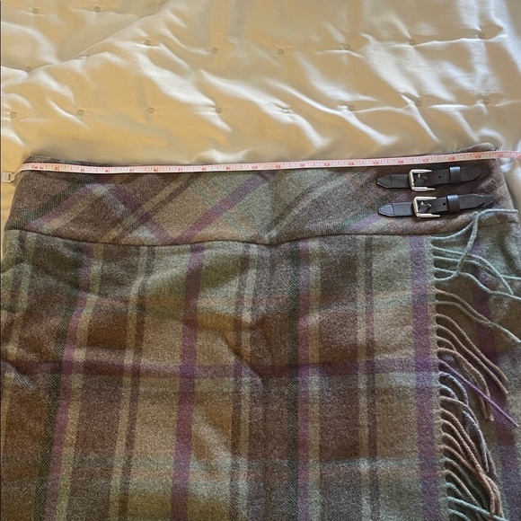 Lauren by Ralph Lauren plaid fringe  trim mini skirt sz 16 W - Picture 6 of 10